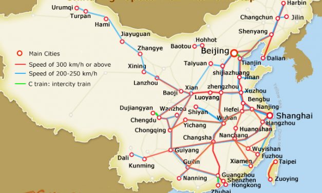 High-Speed Train in China (Bullet Train)